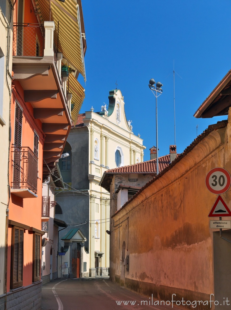 Candelo (Biella, Italy) - Church of San Lorenzo seen from the homonymous street